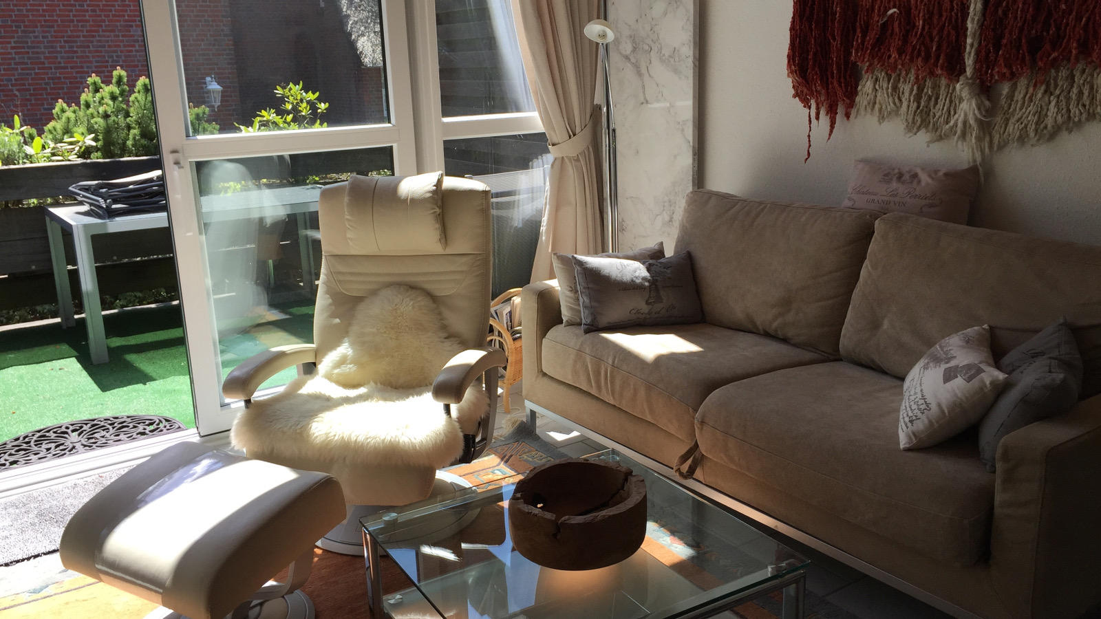 Ferienwohnung Dangast Backbordkajuete Haus Deichblick - Wohnzimmer